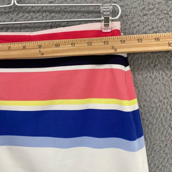 Talbots Skirt Womens 2 Petite Pink Multi Stripe Above The Knee Straight Stretch - Picture 9 of 11